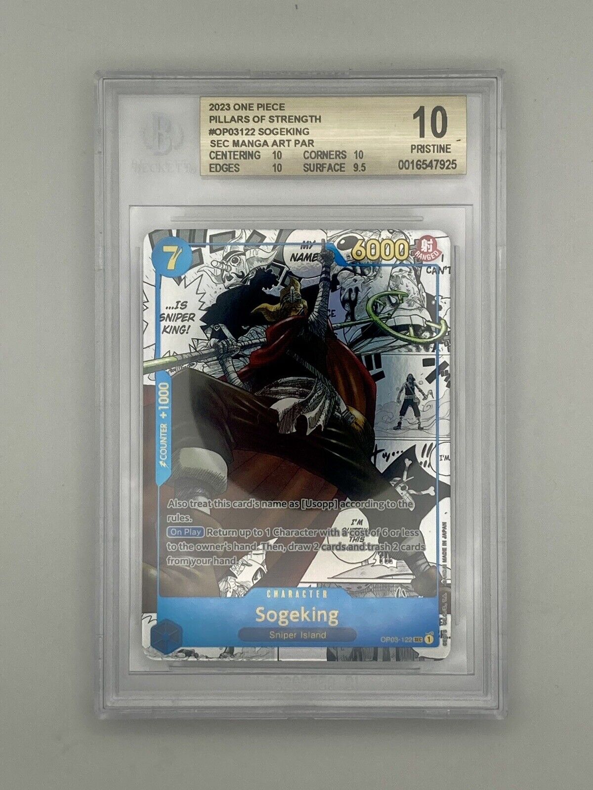 BGS 10 - Sogeking - OP03-122 SEC - Manga Alt Art Parallel - Premium from Hero Cards - Just $2495! Shop now at Hero Cards