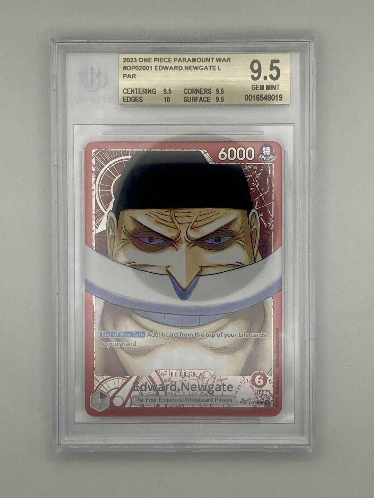 BGS 9.5 - Edward Newgate - OP02-001 Alt Art Parallel Leader - Premium from Hero Cards - Just $210! Shop now at Hero Cards