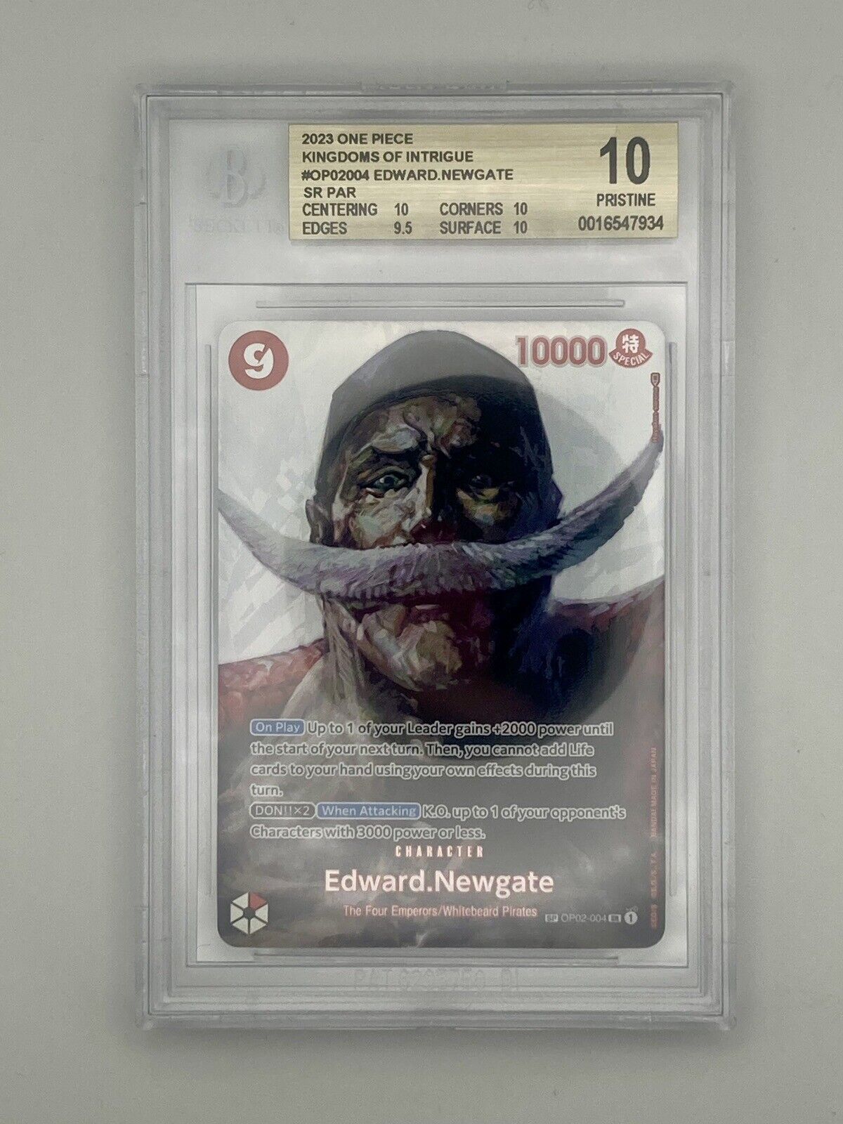 BGS 10 - Edward Newgate - OP02-004 SR - OP04 SP Alt Art - One Piece Card Game - Premium from Hero Cards - Just $210! Shop now at Hero Cards