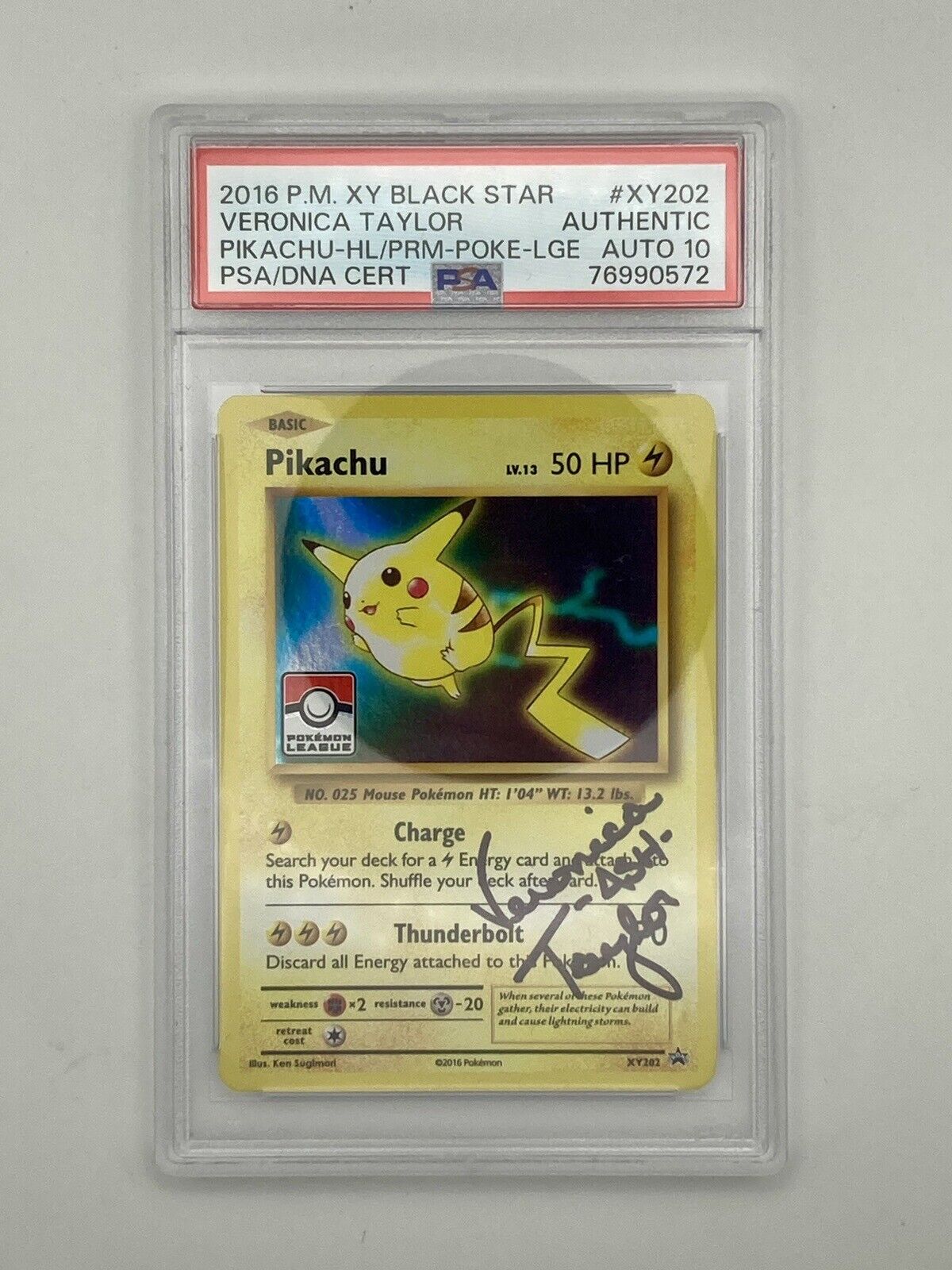 PSA 10 - Pikachu XY202 - Pokmon League Holo Promo - Signed by Veronica Taylor (Ash VA) - POP Count 1 | Best Price in 2024 at Hero Cards PSA 10 - Pikachu XY202 - Pokmon League Holo Promo - Signed by Veronica Taylor (Ash VA) - POP Count 1 | Best Price in 2024 at Hero Cards