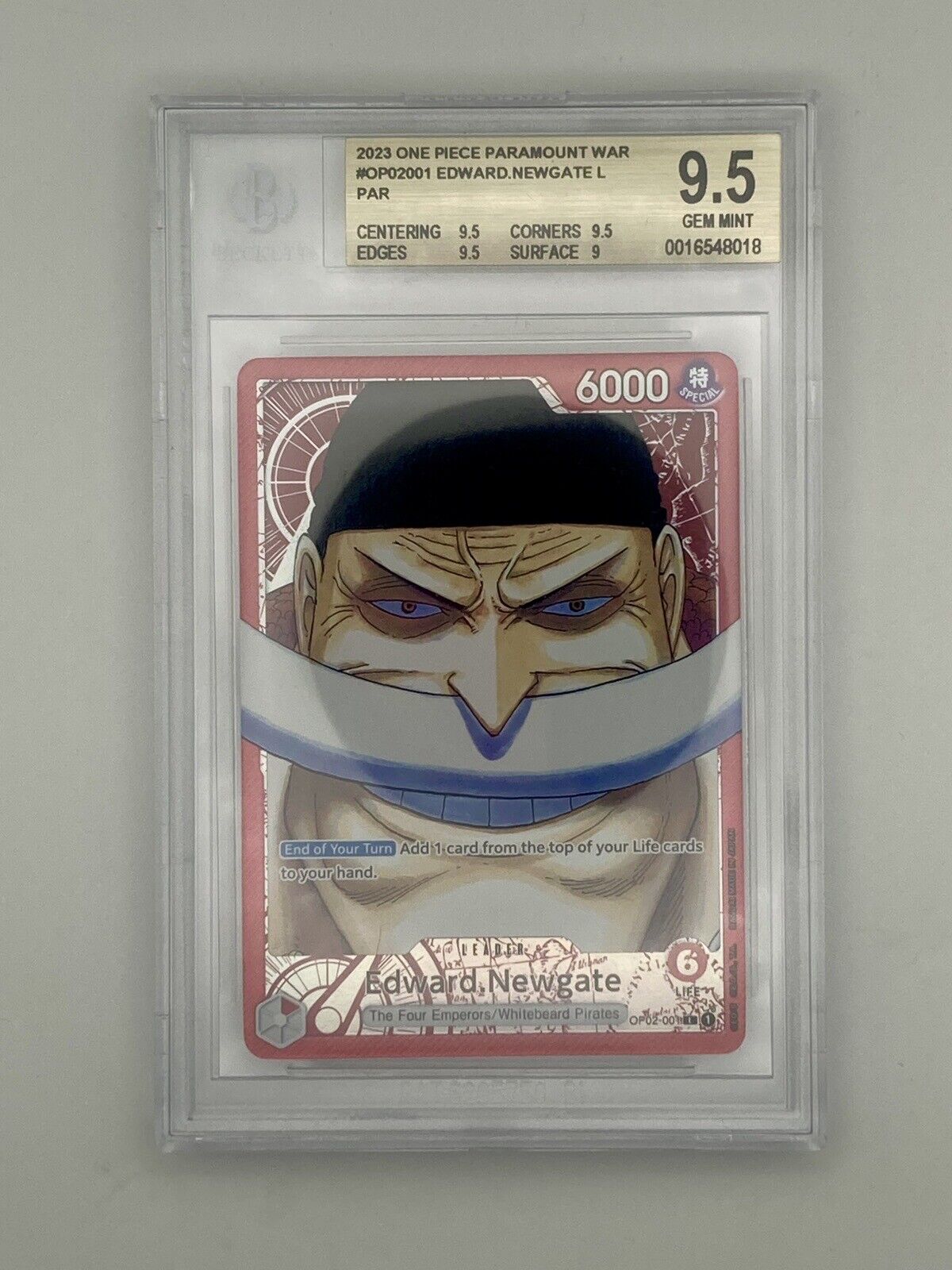 BGS 9.5 - Edward Newgate - OP02-001 Alt Art Parallel Leader - Premium from Hero Cards - Just $200! Shop now at Hero Cards