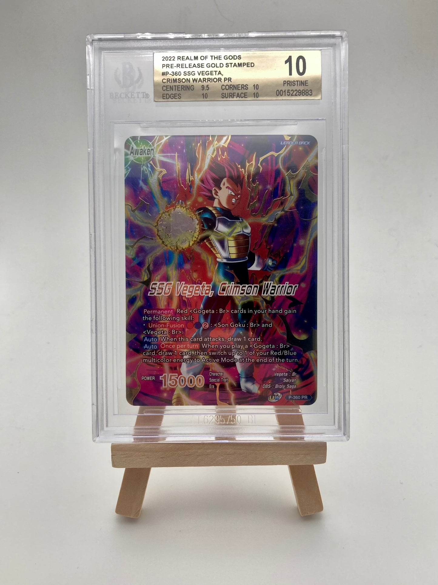 BGS 10 - Winner Stamped - SSG Vegeta, Crimson Warrior P-360 - Premium from Hero Cards - Just $84.95! Shop now at Hero Cards