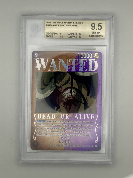 BGS 9.5 - Wanted Kaido - ST04-003 - OP03 Alt Art Parallel - One Piece Card Game - Premium  from Hero Cards - Just $125! Shop now at Hero Cards